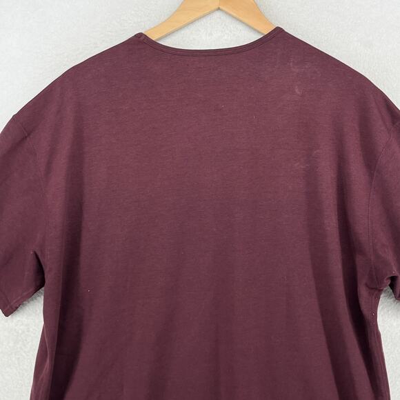 BYLT Shirt Mens XL Drop Cut Signature Premium Basics Gym Short Sleeve Maroon - Picture 9 of 13